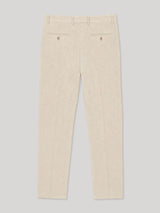 Pantalon ville 100% lin beige - IZAC