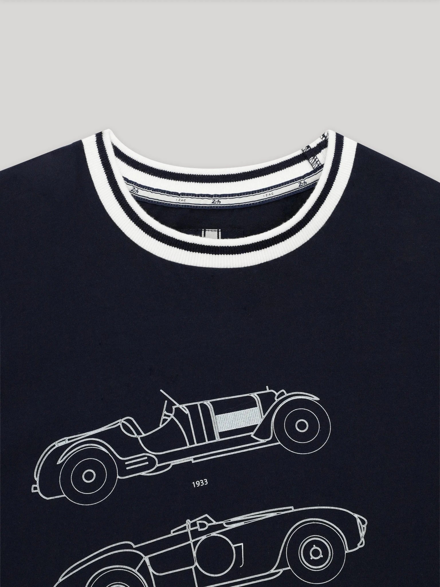 T-shirt col rond marine 24h Le Mans - IZAC