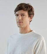 T-shirt à manches courtes double col écru - IZAC