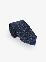 Navy floral tie