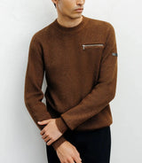 Bronze round-neck sweater