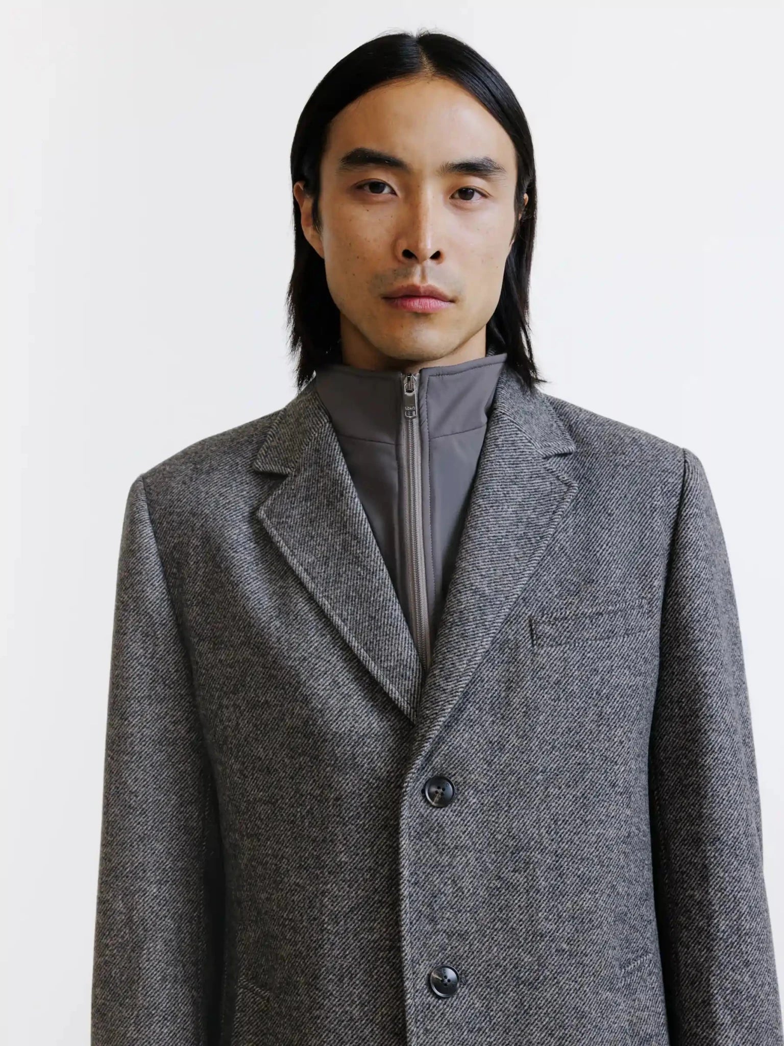 Manteau à parmenture amovible taupe - IZAC