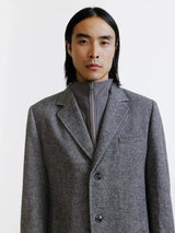 Manteau à parmenture amovible taupe