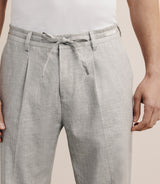 Pantalon en lin mélangé gris - IZAC