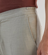 Pantalon ville en seersucker beige - IZAC