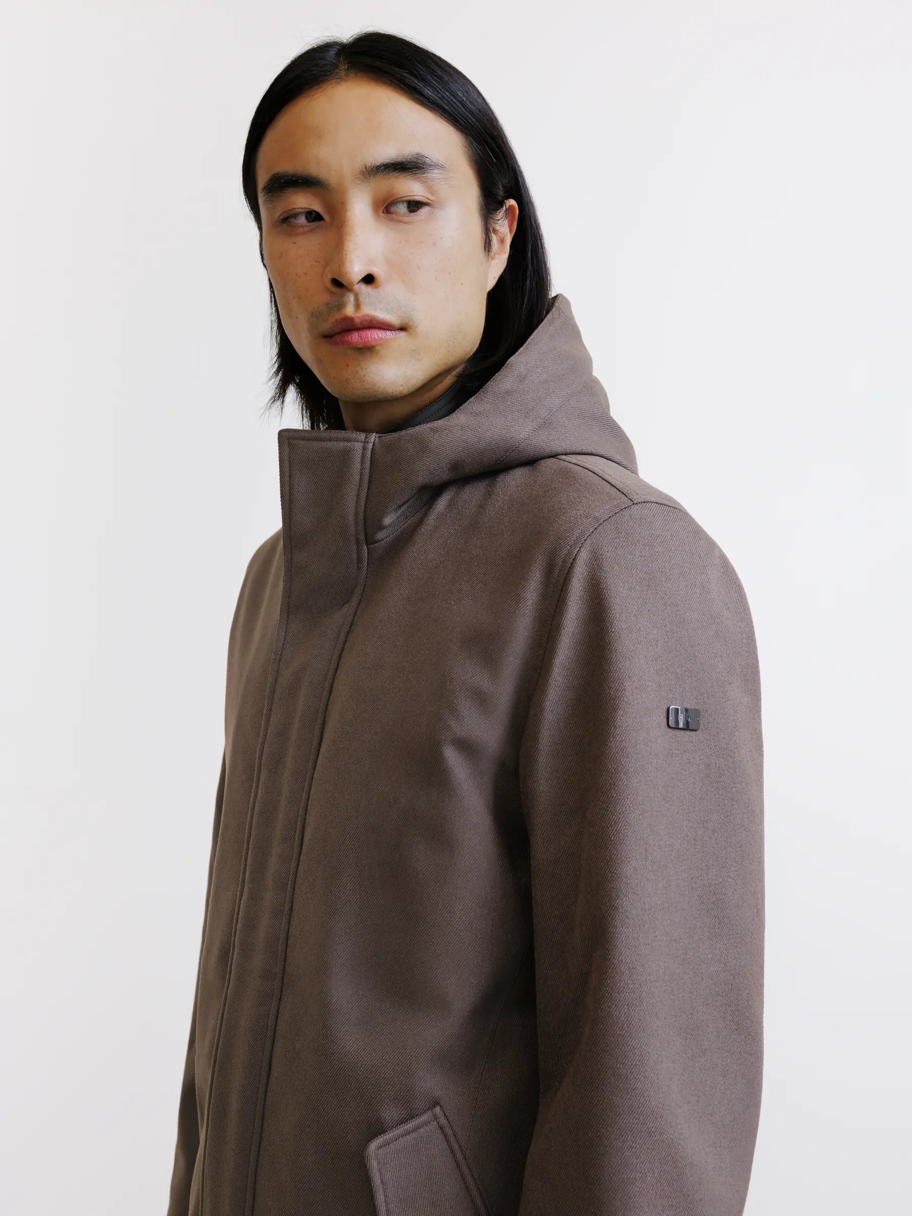 Taupe city parka