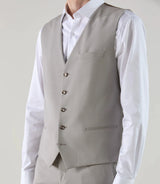 City vest in taupe, predominantly wool