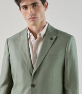 Costume 2 boutons 100% lin vert - IZAC