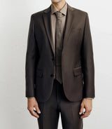 Brown 2-button wool suit