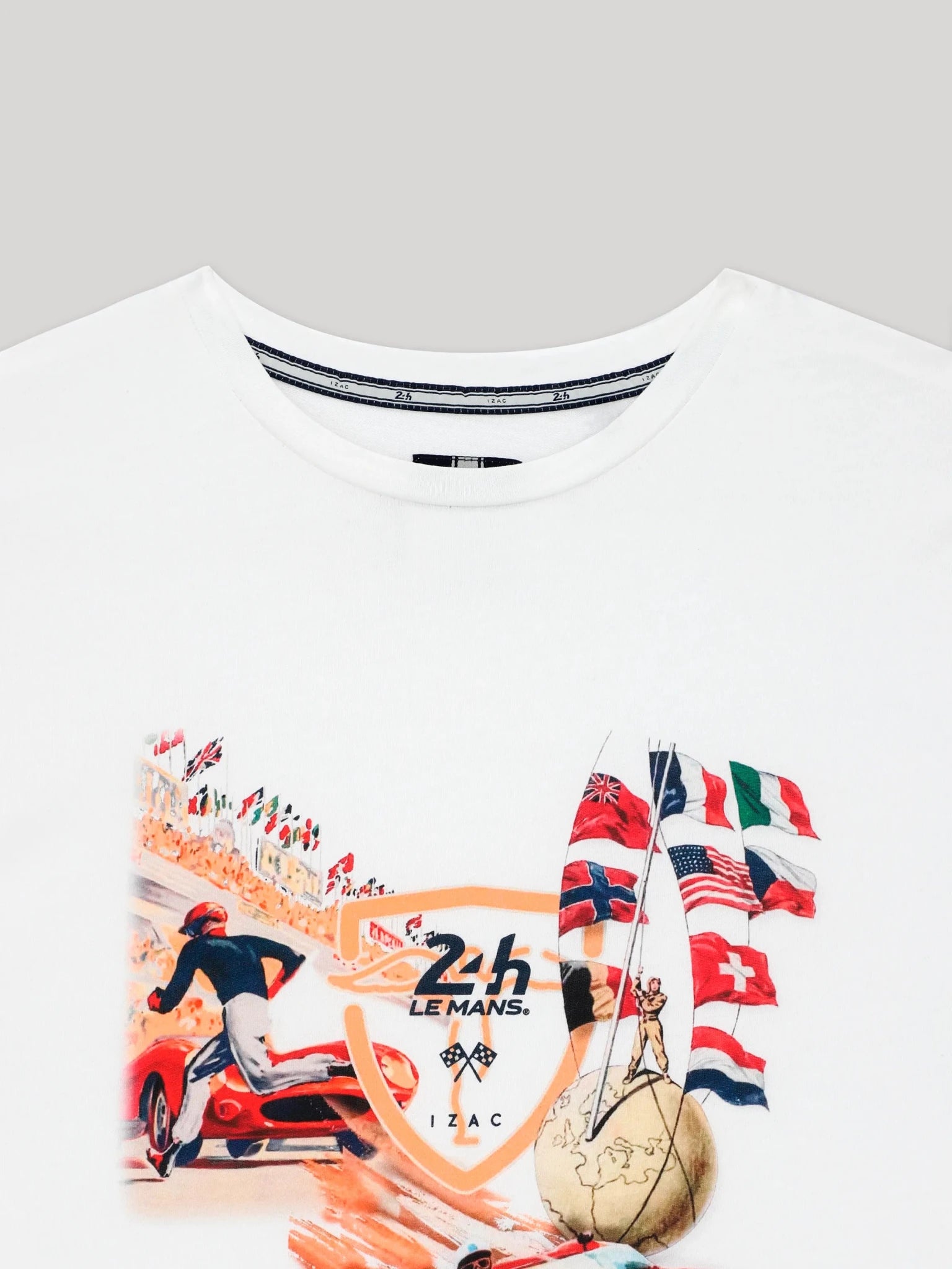 T-shirt col rond blanc 24h Le Mans - IZAC
