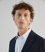 Veste ville tissu armuré marine - IZAC