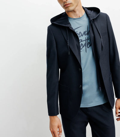 Navy hooded city jacket