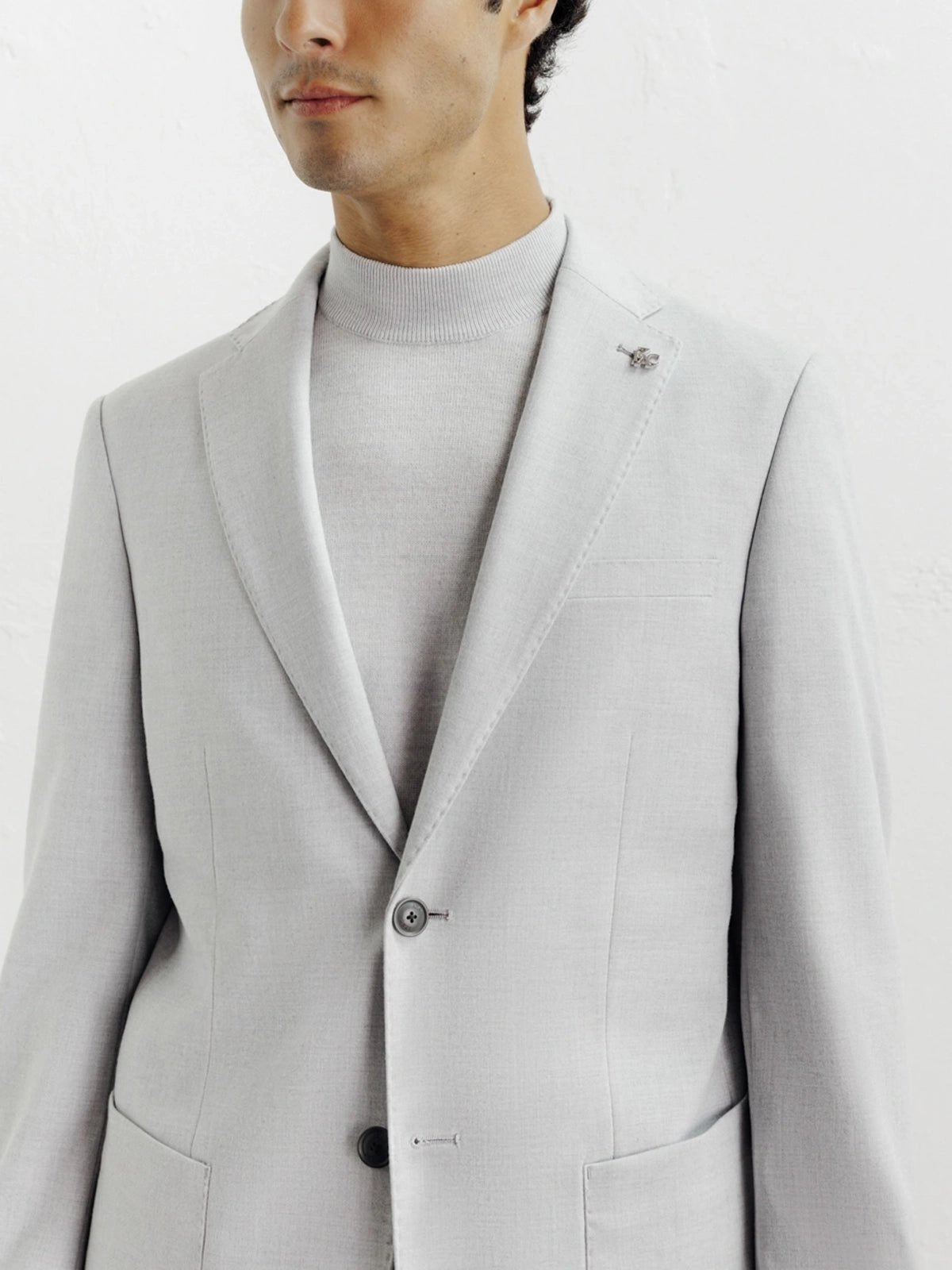 Veste ville en flanelle gris clair