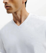T-shirt col V blanc