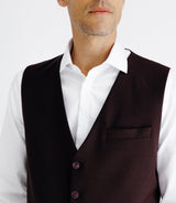 Gilet ville aspect brillant bordeaux - IZAC