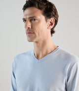 Pull col v bleu ciel - IZAC