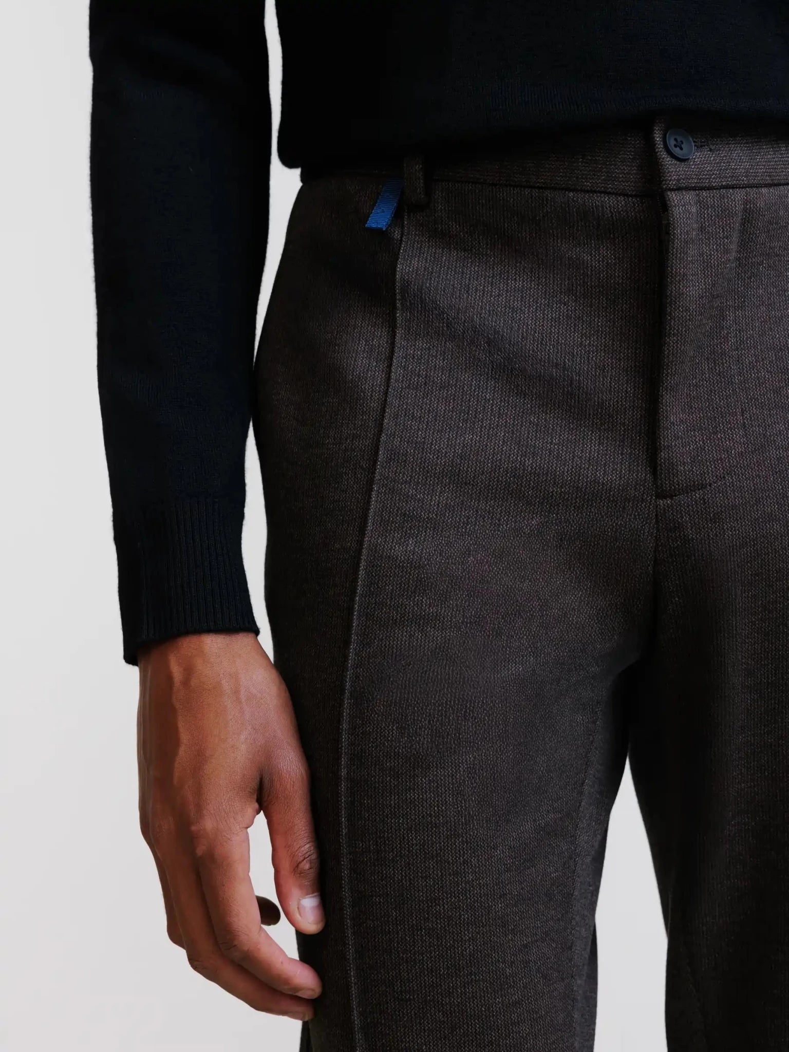 Pantalon ville en maille marron - IZAC