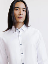 Shirt with white elbow patches