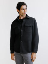 Black casual overshirt
