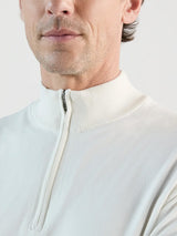 Ecru zip-neck jumper