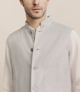 Grey sleeveless jacket