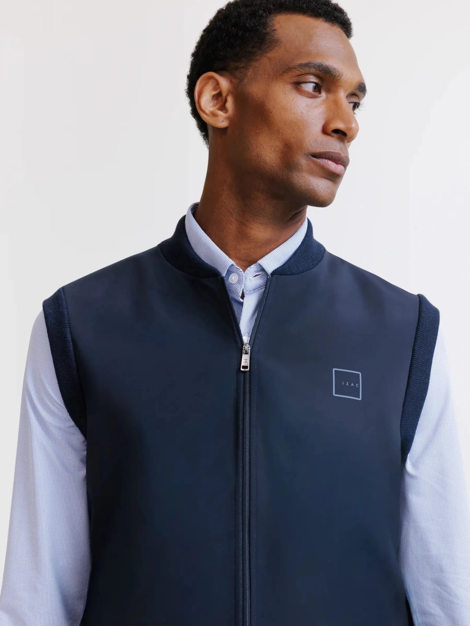 Gilet zippé sans manches marine - IZAC