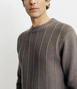 Taupe round-neck sweater