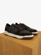 Baskets en cuir marron
