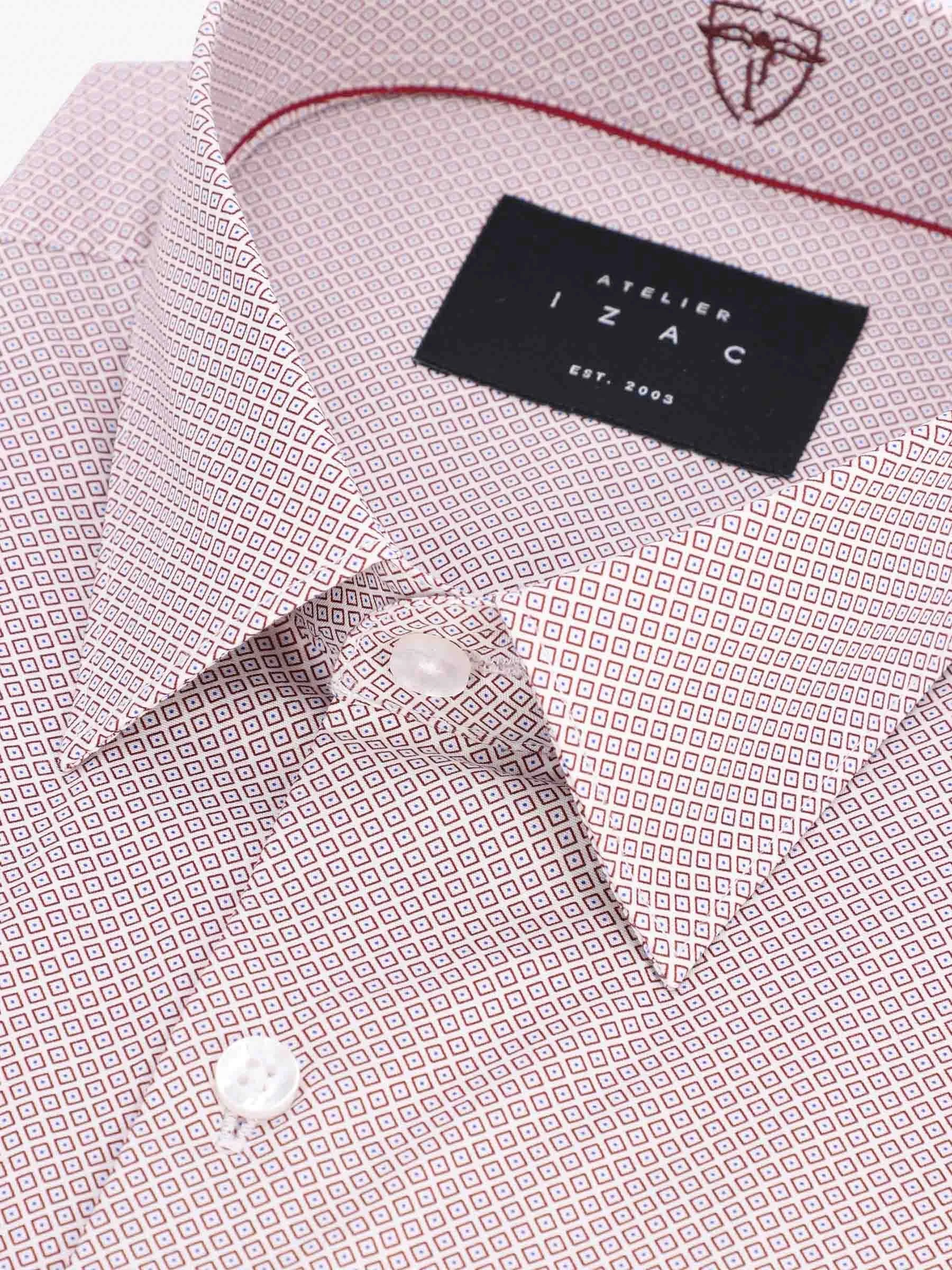 Chemise fantaisie bordeaux