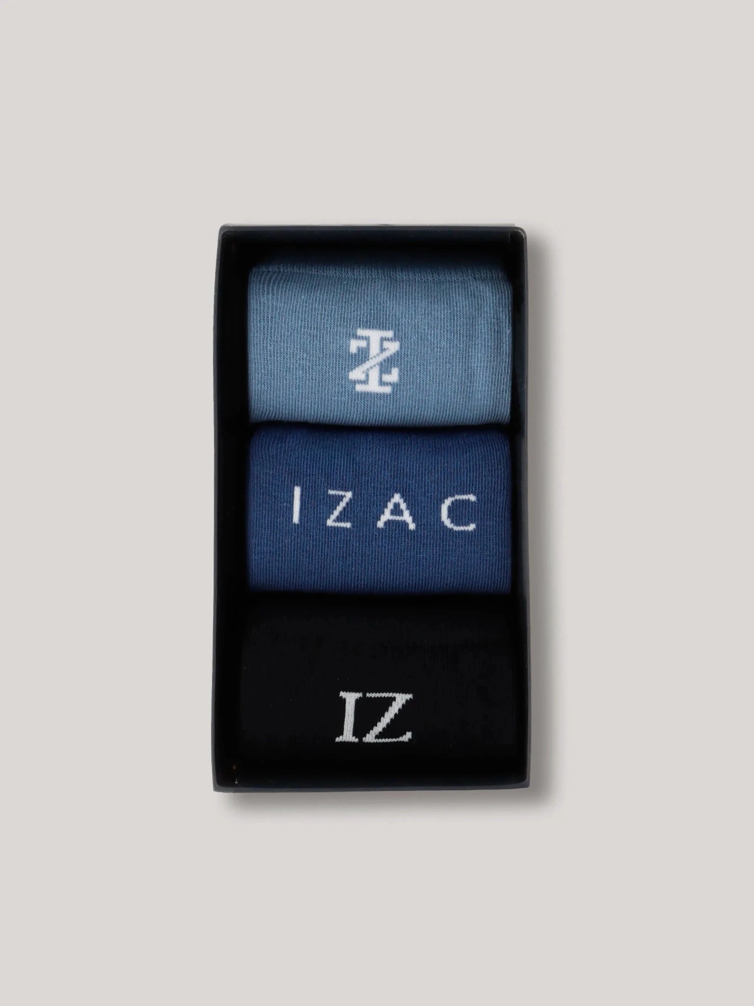 Boîte de chaussettes bleu - IZAC