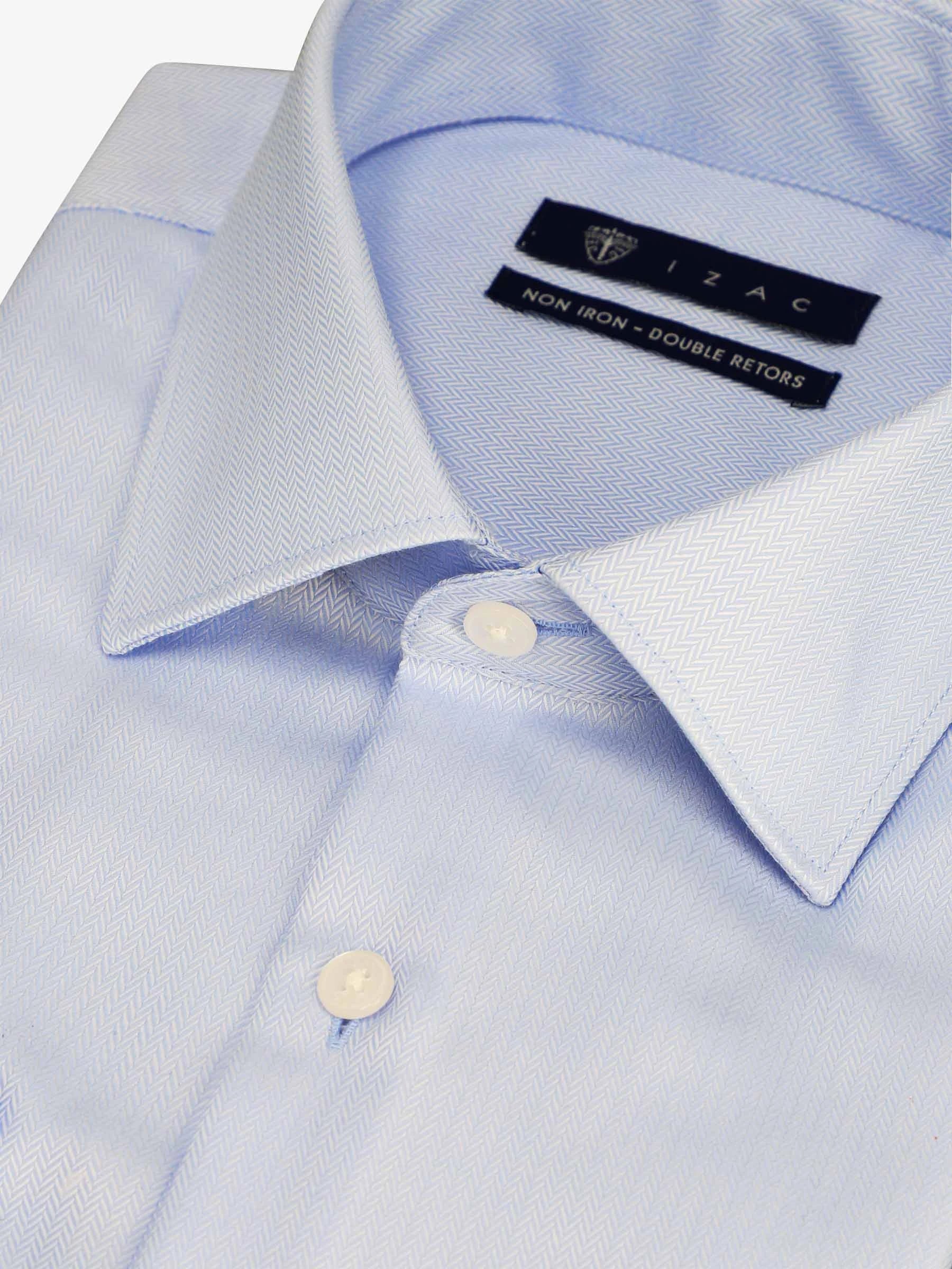 Non-iron sky blue shirt