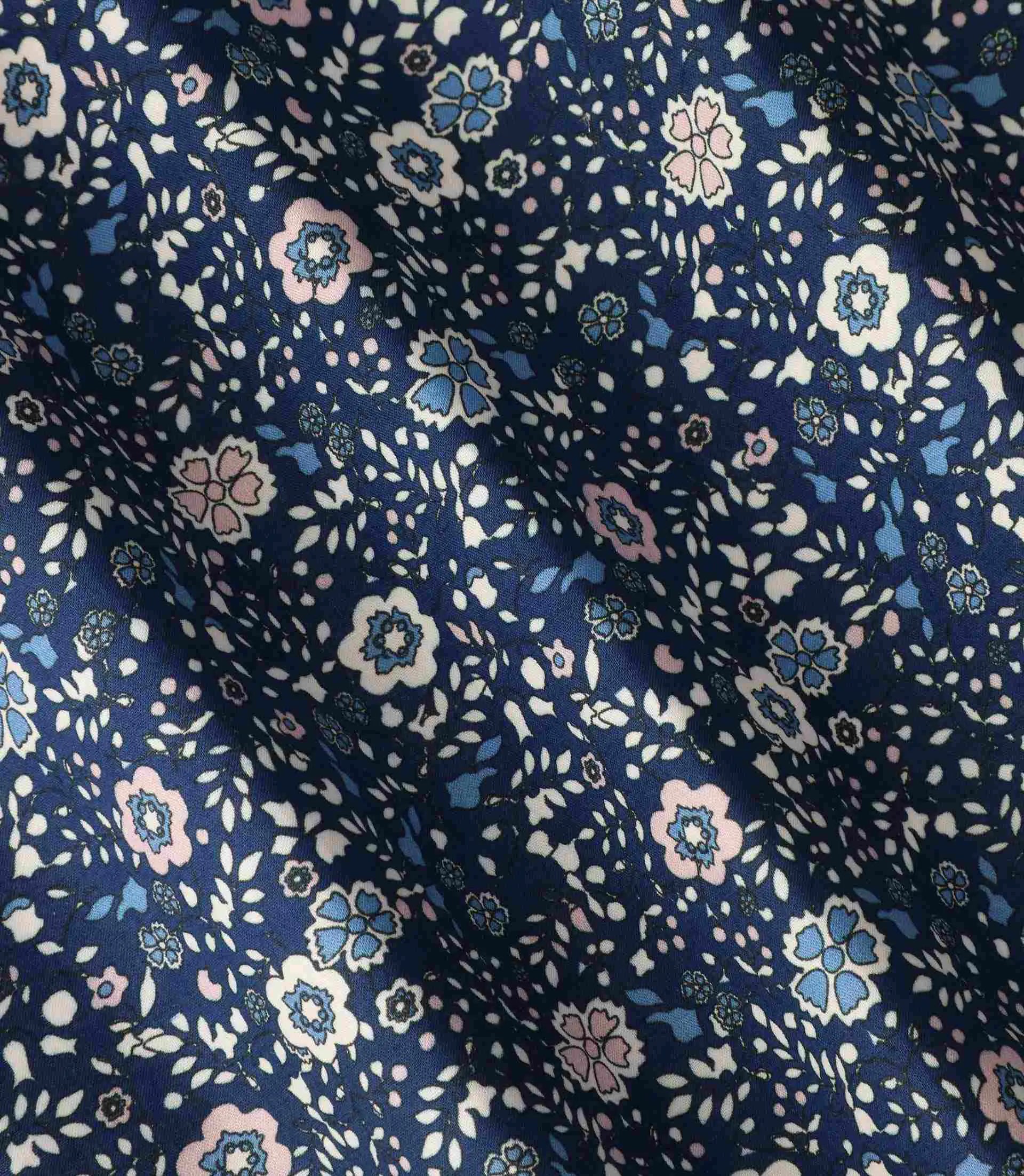 Pochette à fleurs bleue - IZAC