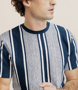 T-shirt manches courtes rayé marine