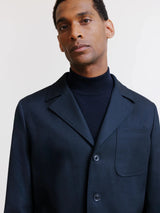 Veste ville en flanelle marine - IZAC