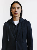 Knitted jacket with navy facing