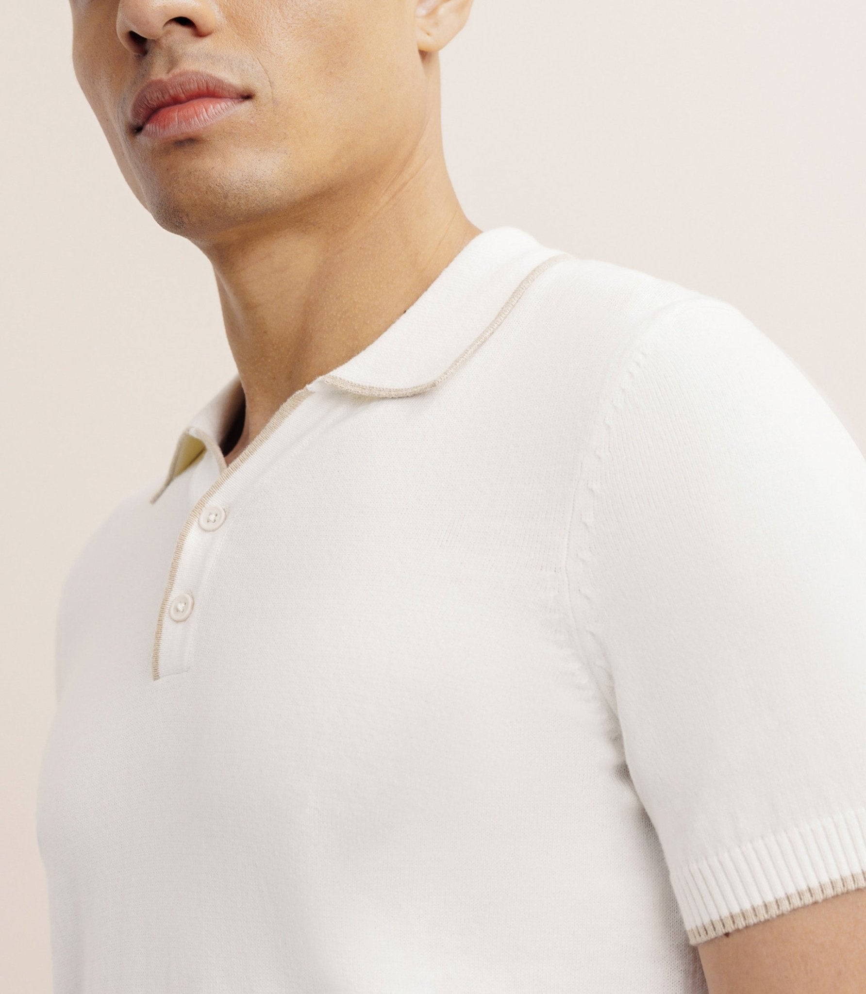 Polo col ouvert écru - IZAC