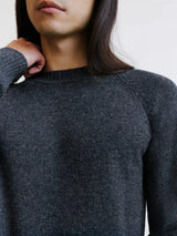 Pull en laine col rond anthracite