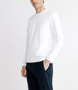 T-shirt en jersey manches longues blanc - IZAC