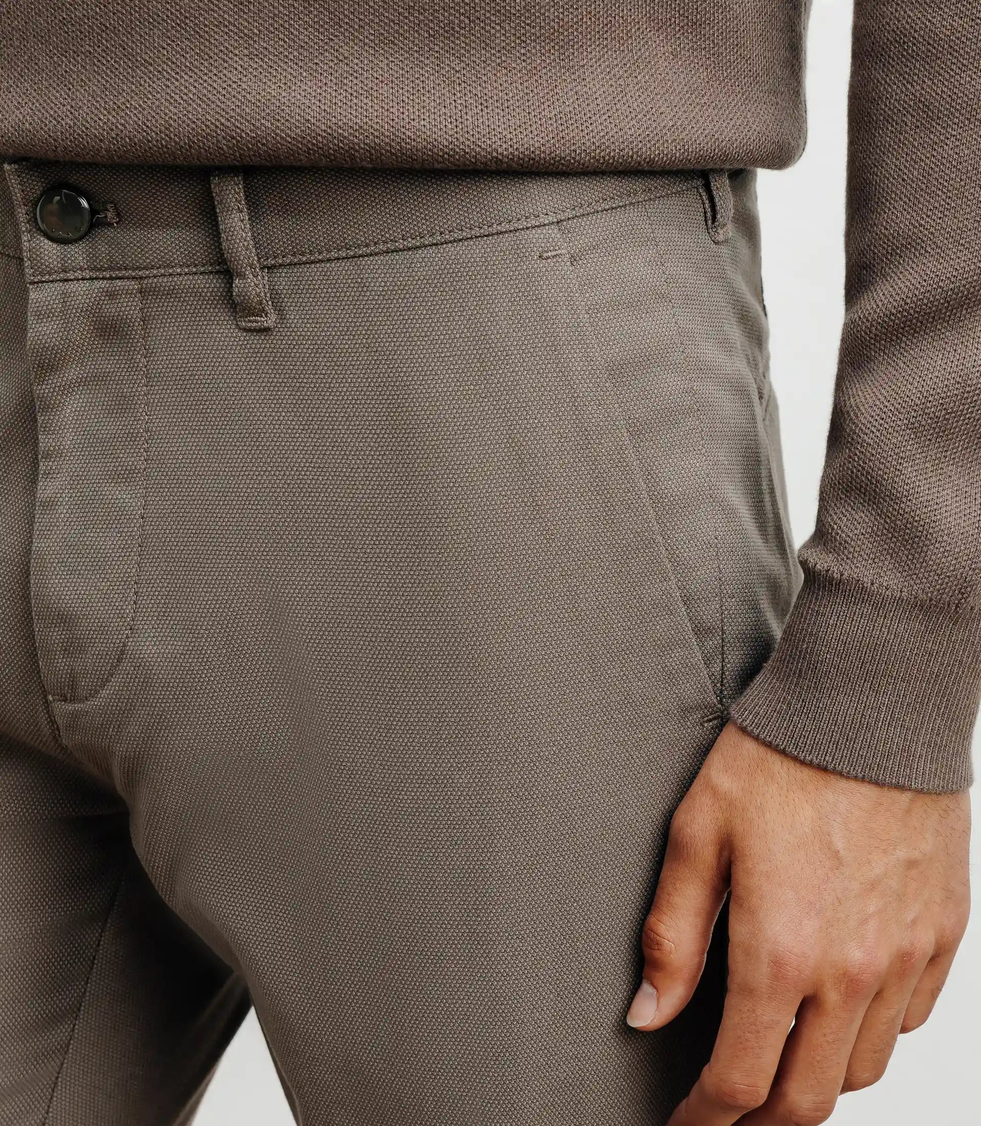 Pantalon armuré slim taupe - IZAC