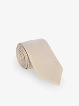 Plain beige tie