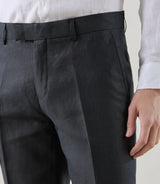 Pantalon ville 100% lin noir - IZAC