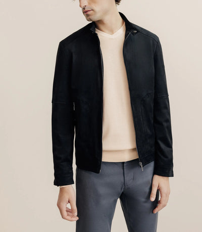 Blouson en suédine noir - IZAC