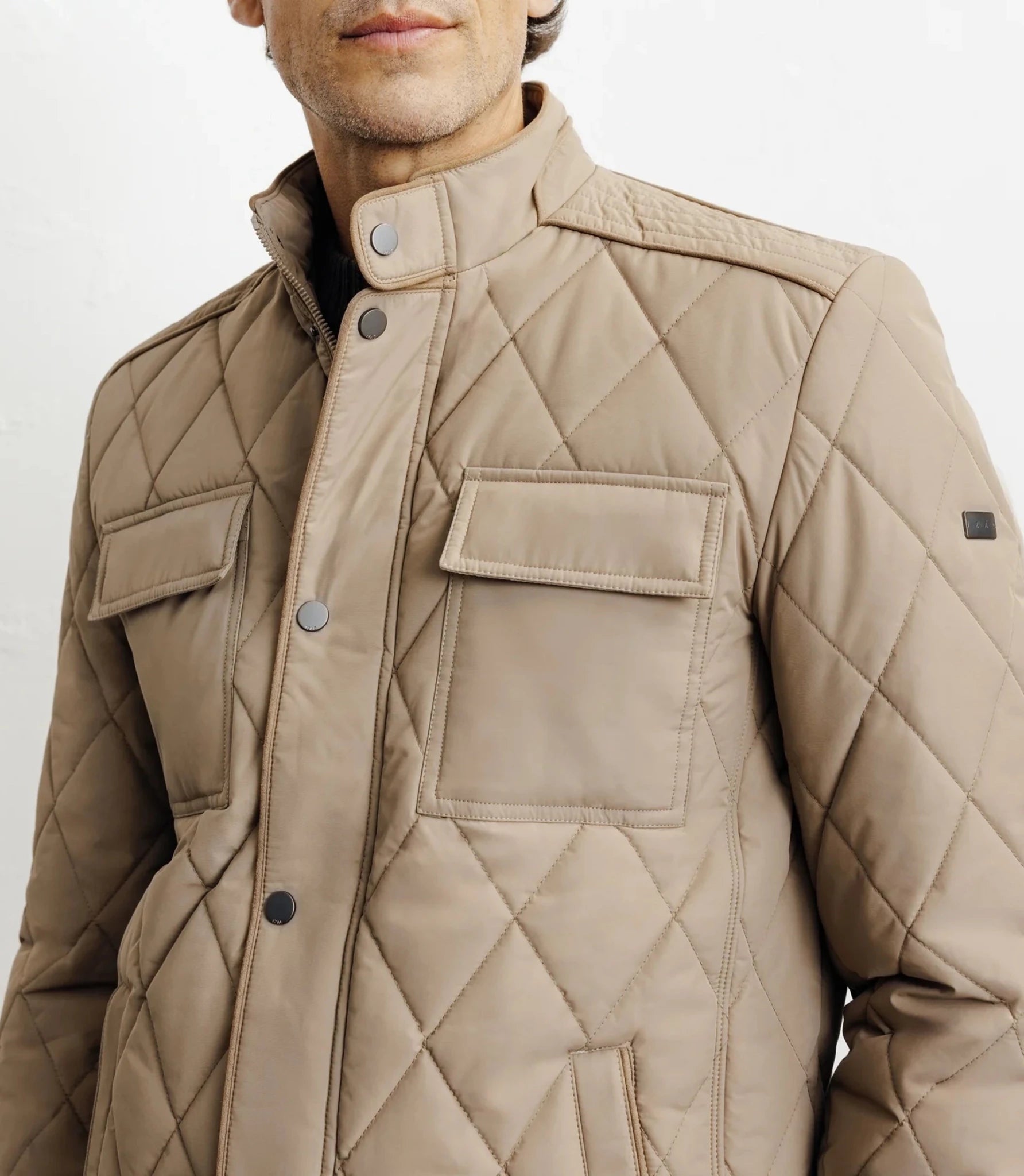 Blouson col chemise beige - IZAC