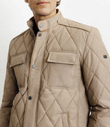 Blouson col chemise beige