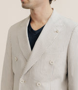 Veste ville croisée 6 boutons beige