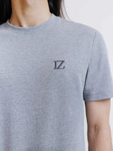 T-shirt en chevron gris chiné