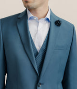Blue-green 3-piece suit