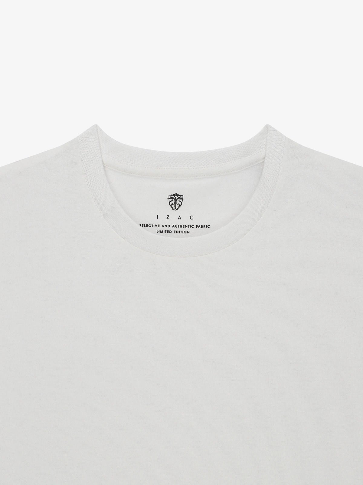 T-shirt col rond blanc - IZAC
