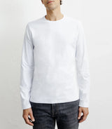 T-shirt col rond manches longues blanc