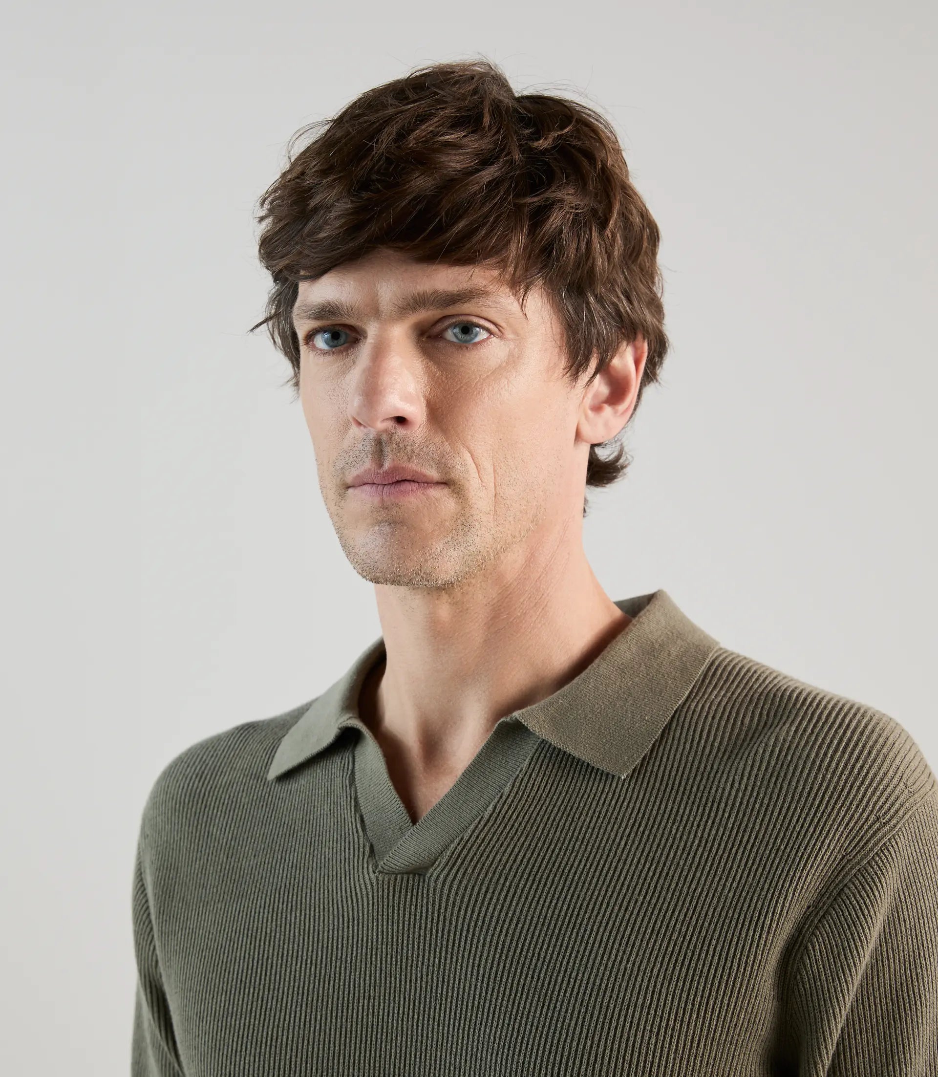 Pull col polo kaki - IZAC